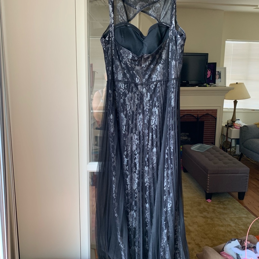 Beautiful black and silver lace gown